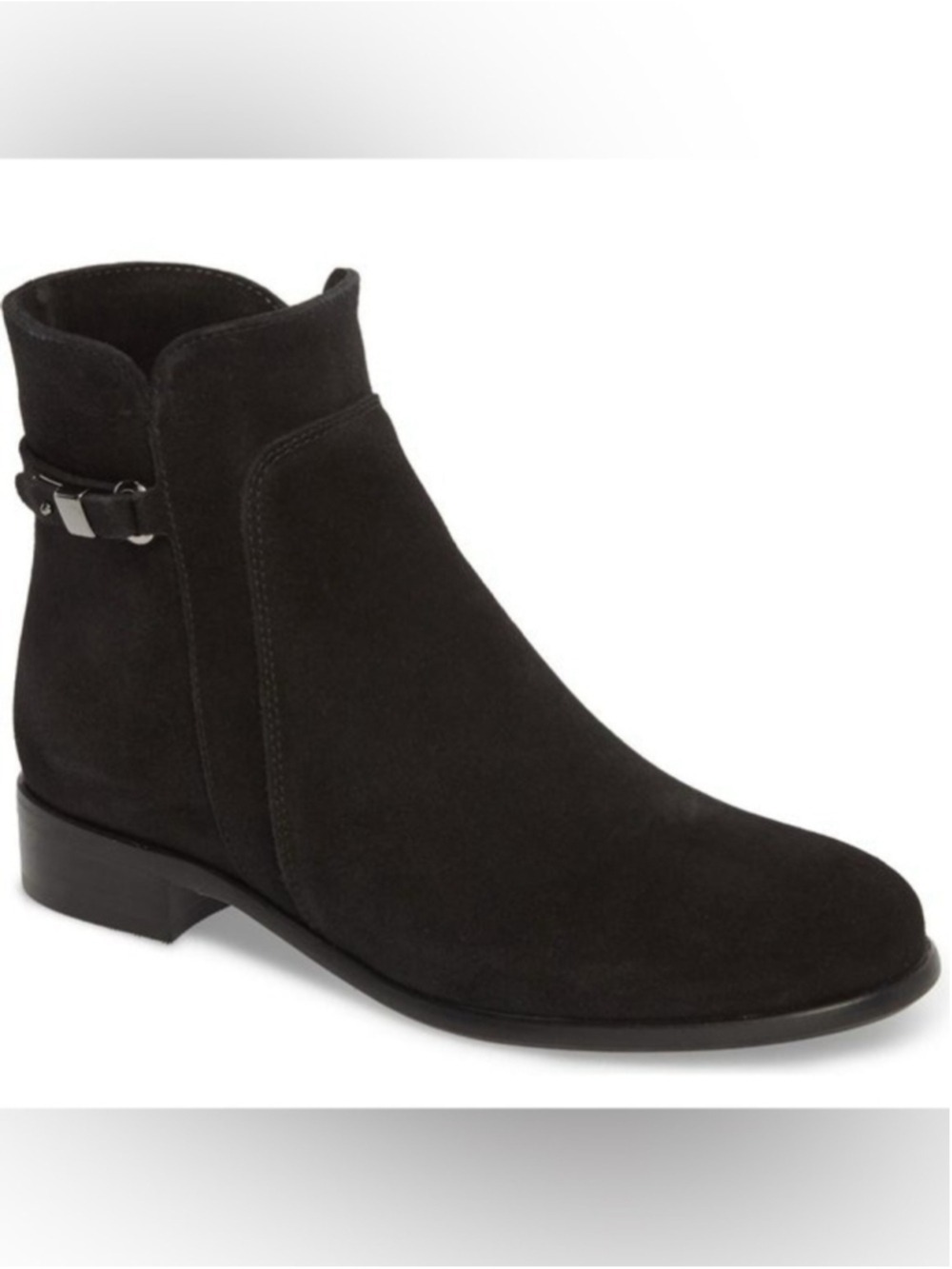 La Canadienne Sicilia Waterproof Boot Black Suede Size 8.5 M